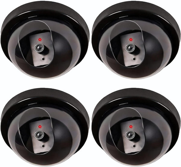 WALI Dummy Fake Security CCTV Dome Camera with Flashing Red LED Light with