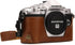 MegaGear MG1352 Olympus OM-D E-M10 Mark III Leather Camera Half Case and Strap, Light Brown