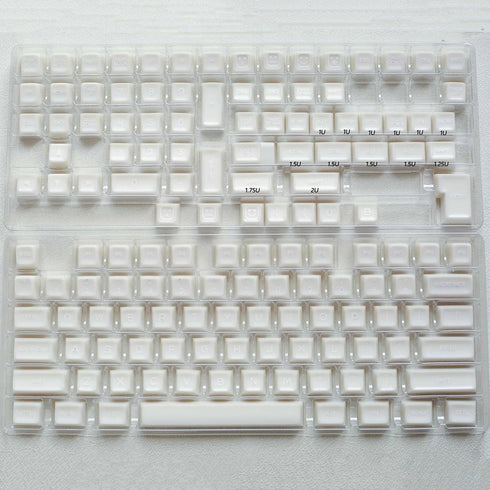 Sumgsn SA Profile Keycaps, 142 Keys PBT Doubleshot Keycaps Set, White Jade, Fit for 61/64/87/104/108 Cherry MX