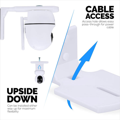 Screwless Wall Mount Small Shelf for Baby Monitors and Security Cameras, Easy Install, No Mess Shelves