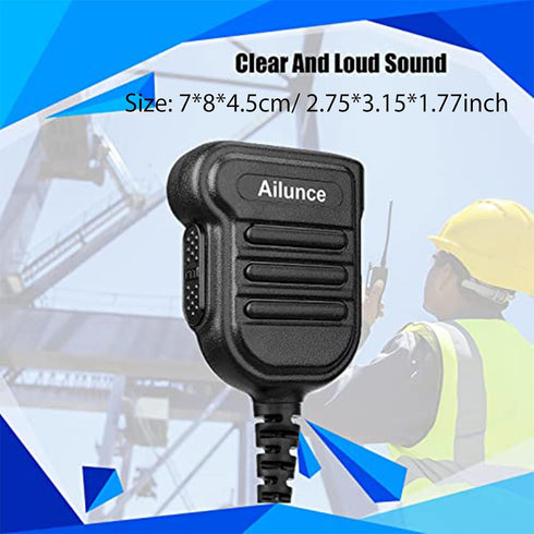 Retevis RT29 Ailunce HD1 Radio Microphone, Original Shoulder Speaker Mic, Compatible with RT29 RT48 NR30 - IP55