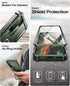 Dexnor Case for Samsung Galaxy S22, Built-in Screen Protector and Kickstand, Heavy Duty Military Grade - Army Green