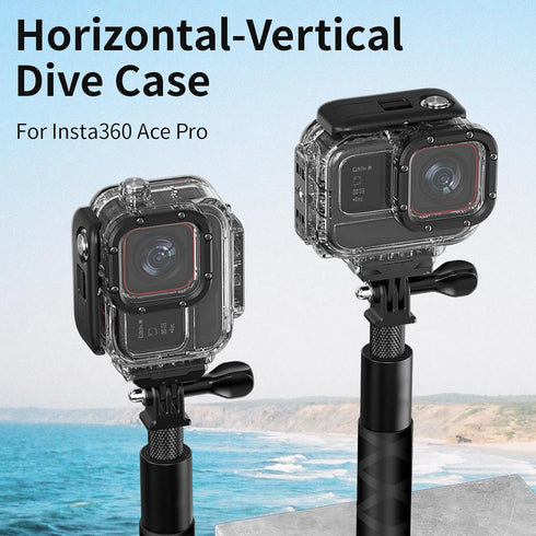Waterproof Case for Insta360 Ace Pro Action Camera, 60M/197FT Diving Housing Cover Shell