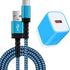 Fast Charging 18W Android Charger Block + 9FT Type C Cable for Samsung Galaxy A71, S22, S21 FE, A53 5G, and more.