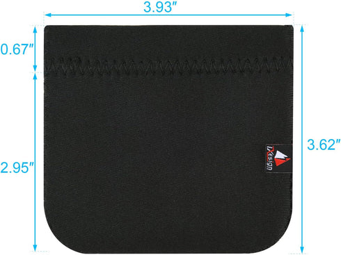 4 x 4 inch Neoprene Protective Carrying Snap Case Bag for Earphones/Cables (Earbud Case)