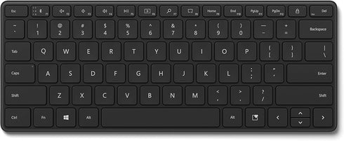 Microsoft Designer Compact Keyboard, Matte Black, Standalone Wireless Bluetooth Keyboard for PCs/Mac