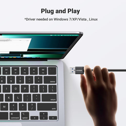 UGREEN USB 3.0 Hub Ethernet Adapter 10 100 1000 Gigabit Network Converter with 3 USB 3.0 Ports for Laptop PC