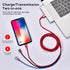 Multi Charging Cable 3Pack 5Ft Multi Charger Cord Braided Multi Charging Cord 3 in 1 Multi Charger Cable for IP/Type C/Micro USB Port for Cell Phones/IP/Samsung/Huawei/LG/PS/Tablets and More