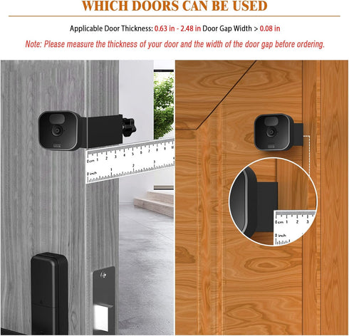 Gutter/Door Mount for Blink Indoor/Outdoor Camera - 4th/3rd Gen & Blink XT2/XT, No Drilling, No Damage Mounting Bracket