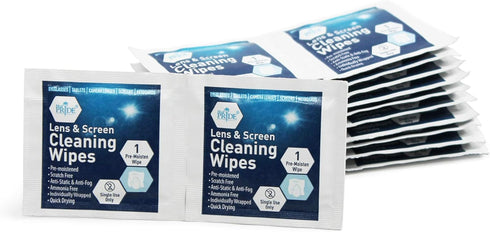 MED PRIDE Premoistened Lens Wipes, Anti-Static, Anti-Fog, Quick-Dry & Scratch-Free, 100 Cleaning Cloths