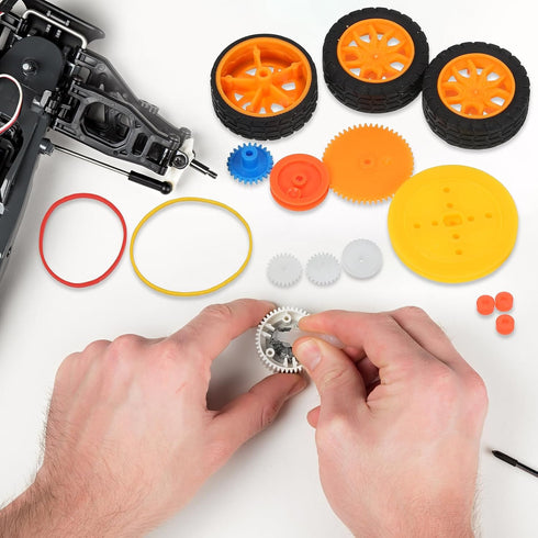 Set 0.5 Pack 80 MECCANIXITY Plastic Gear Small Motor Gears Module for DC Motor DIY Accessories Model Toys RC Car Robot
