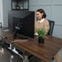 No Drill Under Desk Cable Management Tray, Extendable Steel Desk Cord Hider, Under Desk Cable Tray Holder, 2 Pack