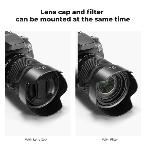 24-105mm F4-7.1 18-135mm f/3.5-5.6 EW-73D K&F CONCEPT Lens Hood Compatible with Canon RF is STM,EF-S is USM Lens