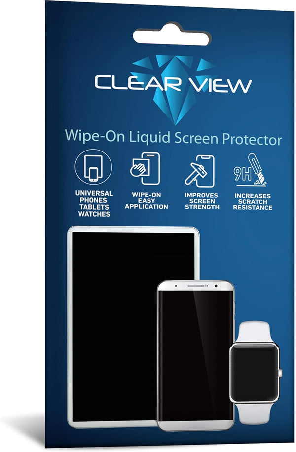 CLEARVIEW Liquid Glass Screen Protector, Covers up to 6 Devices for All Smartphones, Tablets, and Watches