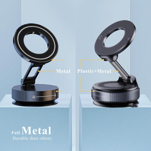 LnkXT Vacuum Magnetic Phone Holder for Car,Full Metal Body,Vacuum Suction Phone Mount,Magsafe Car Mount for iPhone