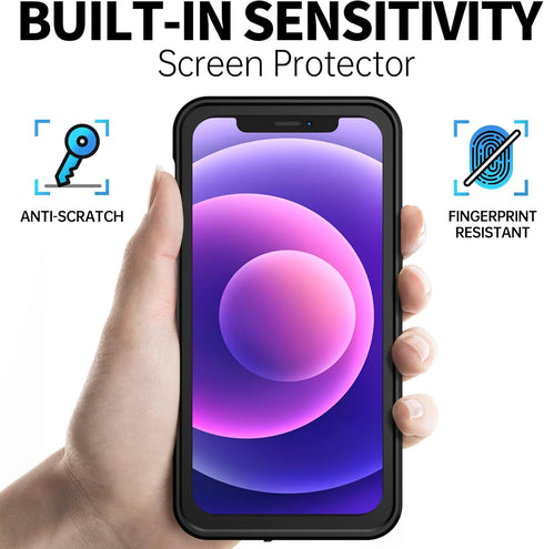 BEASTEK iPhone 12 Mini Waterproof Case, NRE Series Shockproof Dustproof IP68 with Screen Protector
