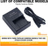 LP-E10 Cameras Charger for Canon EOS Rebel T7 T6 T5 T3 T100, LC-E10 LC-E10C LC-E10E Batteries Power Supply