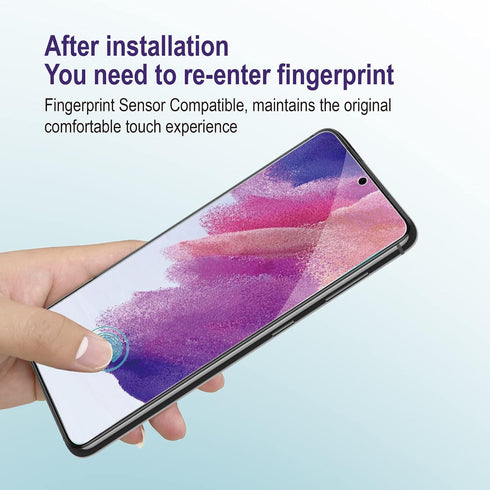 AACL Tempered Glass Screen Protector for Samsung Galaxy S21 FE 5G, 6.4 Inch, Full Screen Coverage, 9H, 3 Pack