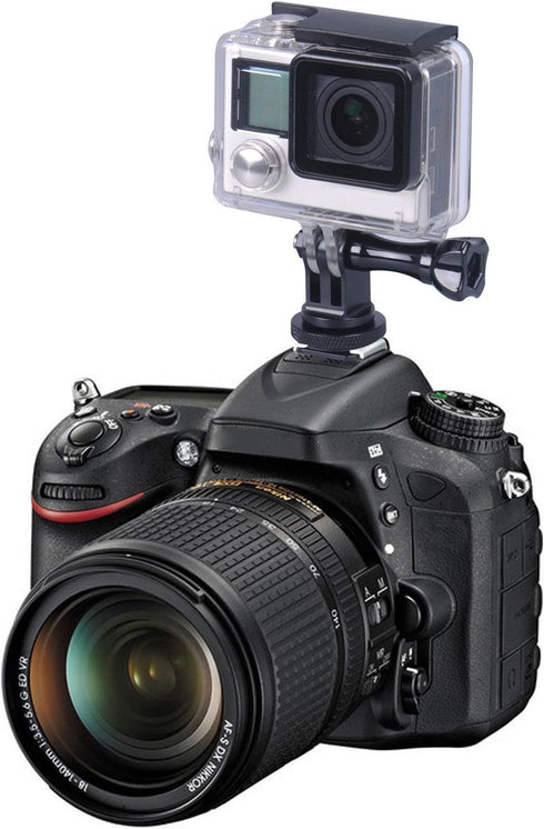 Smatree Full Aluminum Tripod Screw to DSLR Camera Flash Cold Shoe Mount Adapter Compatible for G*pro Camera 12/11/10/MAX/9/8/7/6/5/4/3+/3/DJI OSMO Action 3/4 Camera