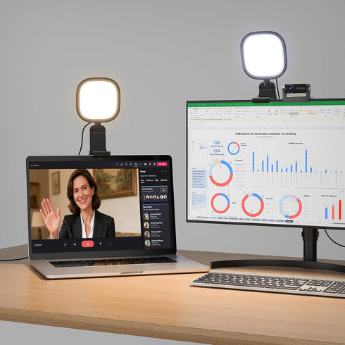 LitONES Upgraded Ring Light for Laptop, Monitor & Desk Eye-Caring Diffused LED Computer
