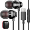 USB C Earbuds for Google Pixel 8 8A 7 Pro 7A 6A 6, Wired Type C Earphones with Microphone for Samsung S22 Ultra