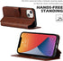 QLTYPRI 13 13 6.1 inch Case for iPhone Premium PU Leather Simple Wallet Case Card Slots Kickstand Magnetic Closure