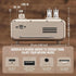 Bingxue Speaker,12/24H Retro Radios FM Portable Bluetooth Small Plug in Vintage Clock Radio with USB/AUX/TF Card