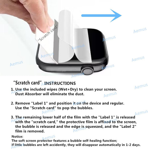 Screen Protector for Faweio IDW26 Smart Watch 1.83" (6 Pack) Clear TPU Soft Film, Compatible with Hikwel/TOOBUR