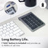 Macally Bluetooth Number Pad for Laptop - Wireless 22 Key Numeric Keypad for Data Entry, Compatible with MacBook, iPad