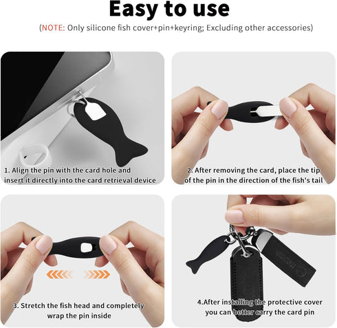 SIM Card Holder with Eject Pins Needle Opener for iPhone, Universal SIM Card Removal Tool for Smartphones