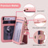 M-Plateau Stick-On Phone Wallet, PU Leather Card Holder with Zipper Coin Pocket for iPhone and Case