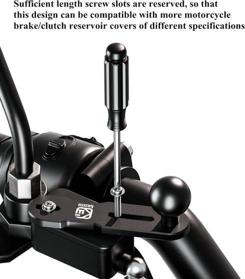 BRCOVAN Aluminum Alloy Mount Base with 1'' TPU Ball Compatible with RAM Mounts B Size 1 Inch Ball Double Socket Arm