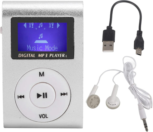 Akozon Mp3 WiFi,Mp3, Mp3, Mp3 Player with Bluetooth and Portable Mini Music Player Sports BackClip LCD Screen Outdoor