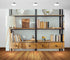 BELECO 7x5ft Fabric Living Room Bookshelf Backdrop Empty Room with Bookcase, Zoom Calls Video Recording Background Home