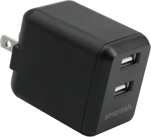 Smartish 2 Port USB Wall Charger - Charge Shack Maximum Speed 4.8 Amp Quick Charger for iPhone Android Devices