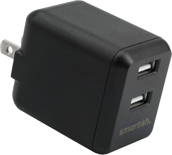 Smartish 2 Port USB Wall Charger - Charge Shack Maximum Speed 4.8 Amp Quick Charger for iPhone Android Devices