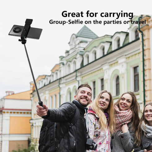 40 in Selfie Stick, Retractable Phone Tripod with Wireless Remote Control & Light, Compatible with All Cellphones