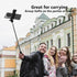 40 in Selfie Stick, Retractable Phone Tripod with Wireless Remote Control & Light, Compatible with All Cellphones