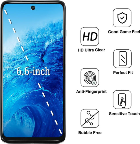 HPTech 2 Pack Privacy Screen Protector for Motorola Moto G 5G (2024) Anti Spy Tempered Glass, Bubble Free, Case Friendly
