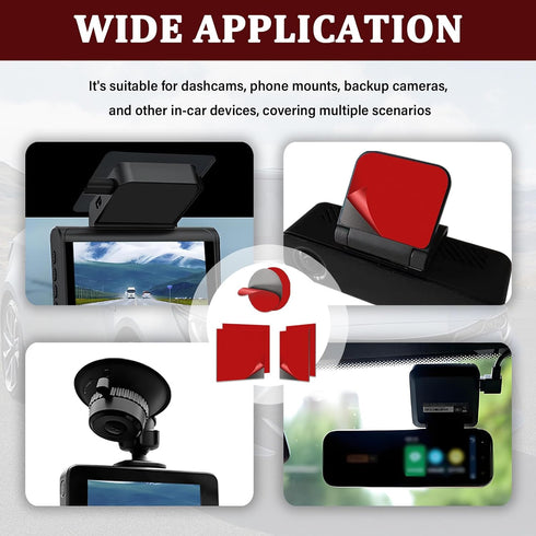 YGDMD 6PCS Dash Cam Adhesive Pads,Heat Resistant Dash Cam Sticky Pads with Strong Adhesive Force,Cuttable Sticky Pad