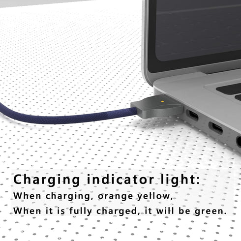 Type C to Magnetic Charging Cable, Compatible with MagSafe 3 and MacBook 2012-2023, 2M, Midnight Black