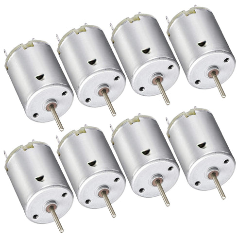 8Pack DC Motor 3V-12V 280 Micro Motor Round Shaft Electric Motor for