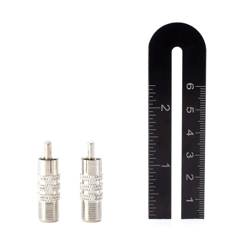 THE CIMPLE CO - RF (F81) and RCA Coaxial Adapter, 4 Pack for RG11, RG6, RG59, RG58, SDI, CCTV