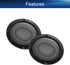 Heyiarbeit 2Pcs 6.5" Speaker Grill Cover, Round Metal Mesh Speaker Grills Guard Protector, Decorative Circle Black