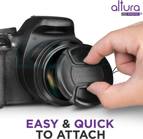 Altura Photo 55mm Lens Cap - 2 Pack for Nikon D3400, D3500, D5500, D5600 with AF-P DX NIKKOR