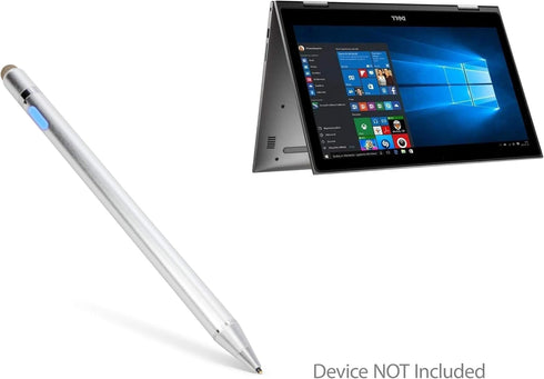 BoxWave Metallic Silver Stylus Pen for Dell Inspiron 13 5000 (5379) - AccuPoint Active Stylus