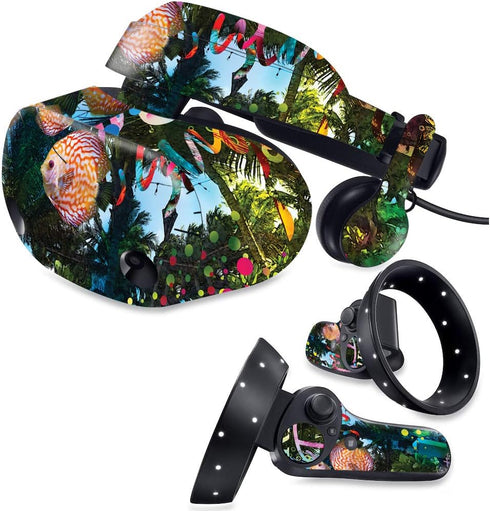 MightySkins Skin for Samsung Odyssey Plus VR - Psychedelic Vacation | Durable Vinyl Decal Wrap Cover