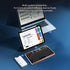 Portable Bluetooth Keyboard, 7-Colors RGB Backlit Mini Keyboard, Rechargeable Ultra-Slim Tablet Keyboard for