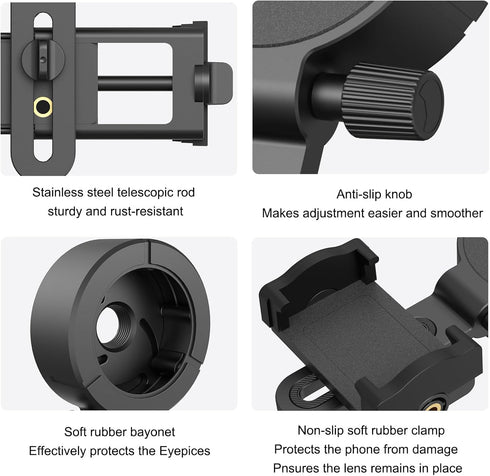 Eyeskey Universal Phone Adapter, Capture Moments with Smartphone through Binoculars, Monoculars, Scopes, Telescopes