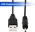 uxcell USB Replacement Charger Cable, Fast Charging Cord, DC 2mm Small Pin, 70cm, Black